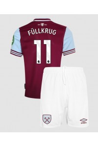 Fotbalové Dres West Ham United Niclas Fullkrug #11 Dětské Domácí Oblečení 2024-25 Krátký Rukáv (+ trenýrky)